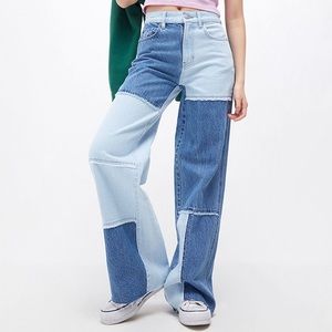PacSun Eco Frayed Paneled Baggy Jeans